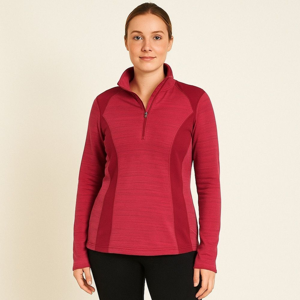 Avalanche Outdoor Half Zip PulloverSweatshirt Jacket Pink Medium
